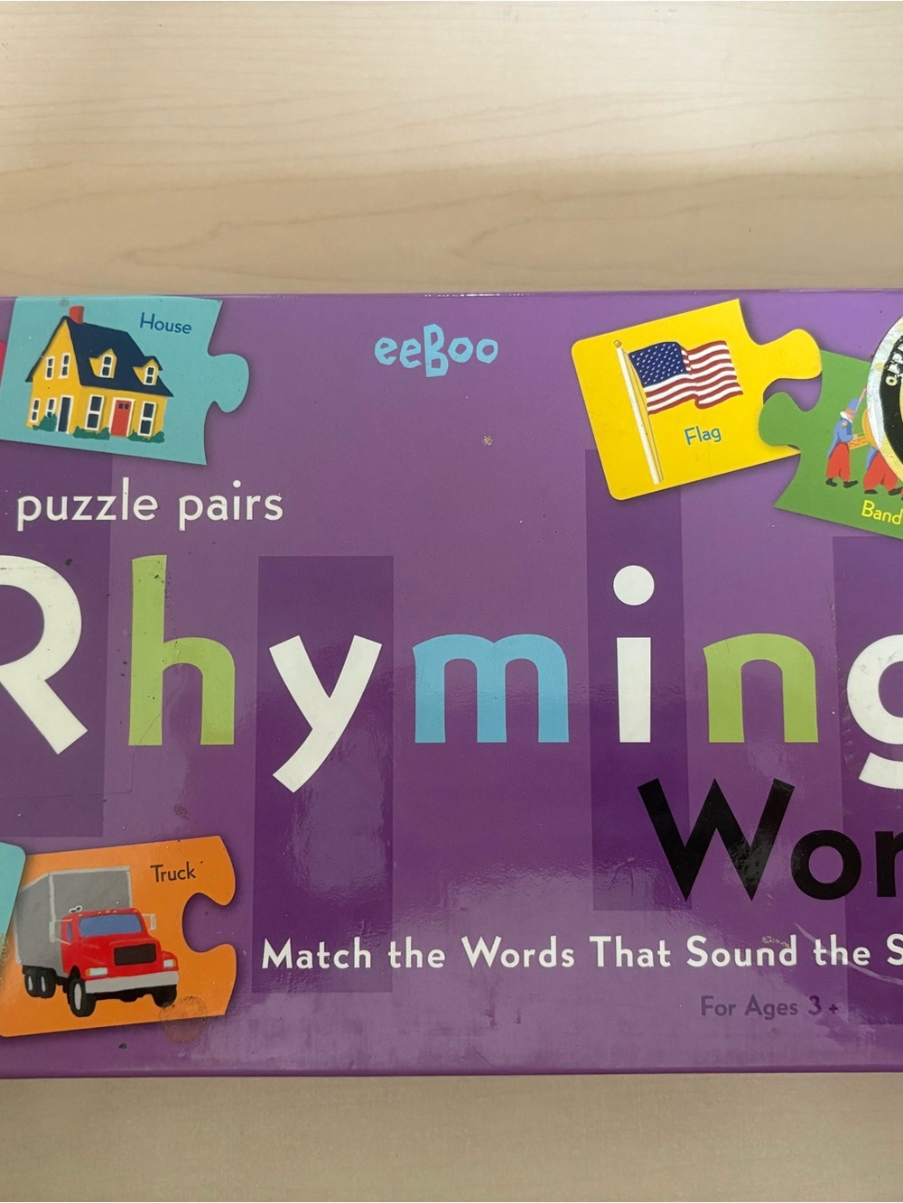 Educational Rhyming Words Puzzle Pairs - Kids Toy